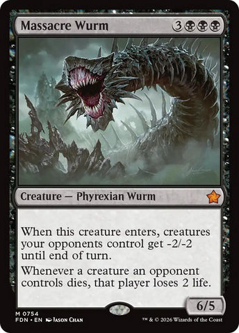 Image for Massacre Wurm (0754) (754) [Foundations] - Magic: The Gathering