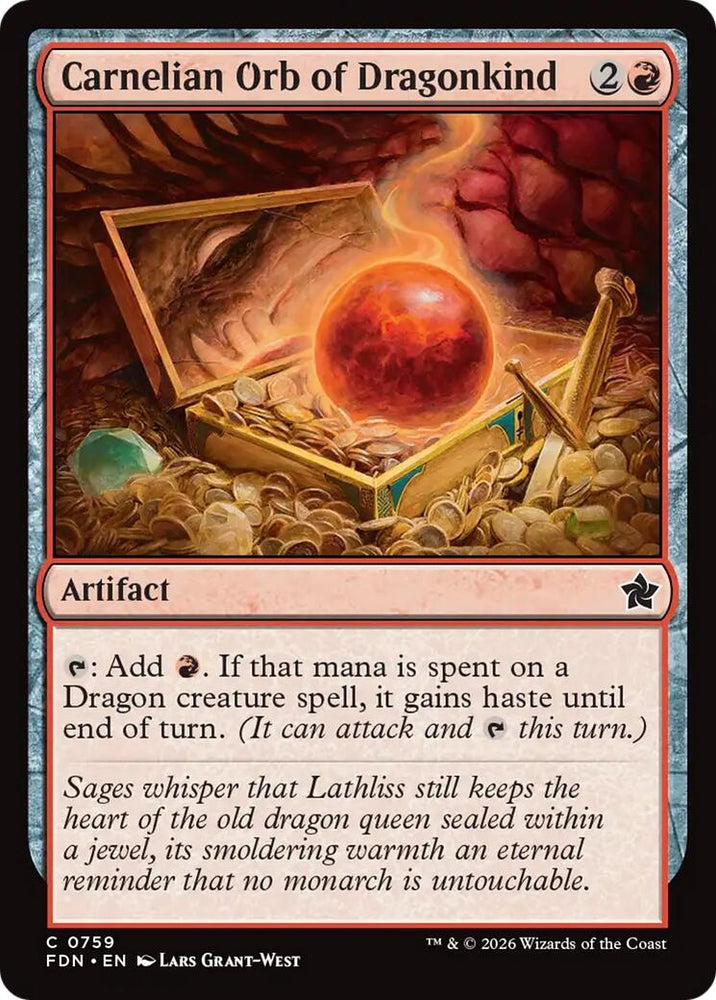 Image for Carnelian Orb of Dragonkind (0759) (759) [Foundations] - Magic: The Gathering