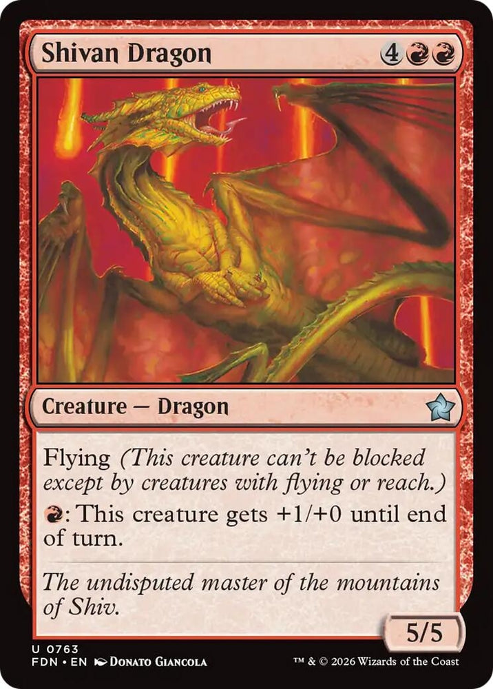 Image for Shivan Dragon (0763) (763) [Foundations] - Magic: The Gathering