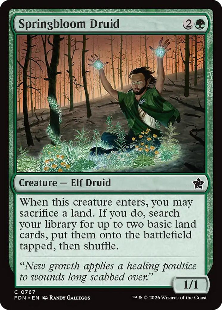 Image for Springbloom Druid (0767) (767) [Foundations] - Magic: The Gathering