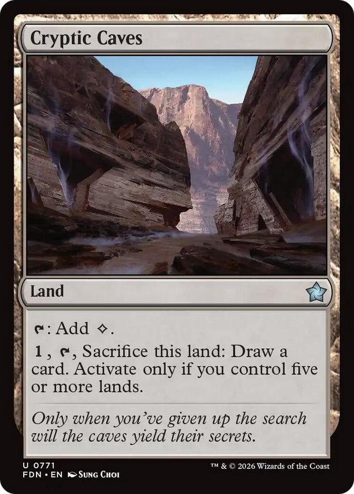 Image for Cryptic Caves (0771) (771) [Foundations] - Magic: The Gathering
