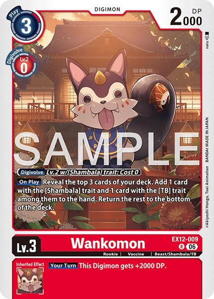 Image for Wankomon (EX12-009 R) [Digital World Shambala] (EX-12) - Digimon Card Game