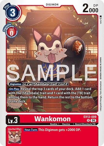 Image for Wankomon (EX12-009 R) [Digital World Shambala] (EX-12) - Digimon Card Game