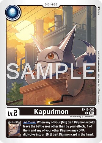 Image for Kapurimon (EX12-003 U) [Digital World Shambala] (EX-12) - Digimon Card Game