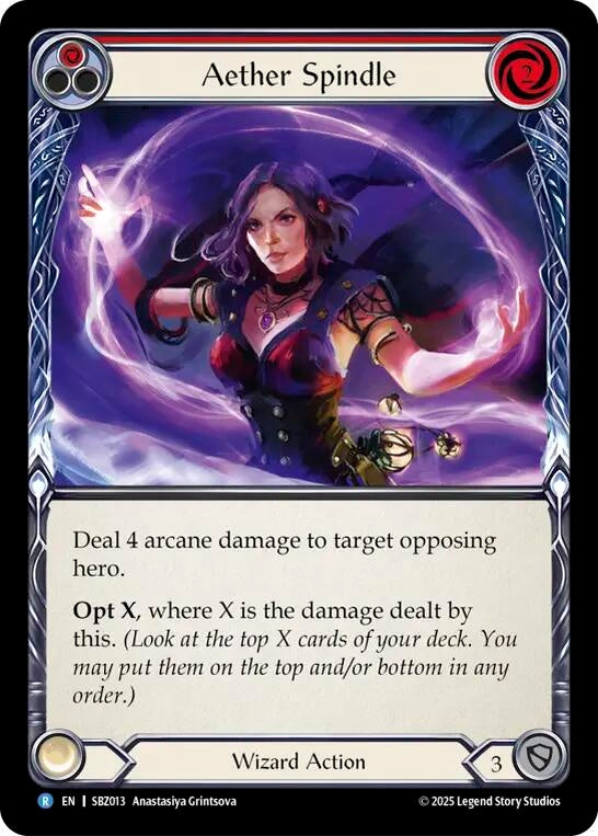 Image for Aether Spindle (Red) (SBZ013) [Silver Age Chapter 3] - Flesh and Blood TCG