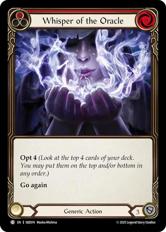 Image for Whisper of the Oracle (Red) (SBZ019) [Silver Age Chapter 3] - Flesh and Blood TCG