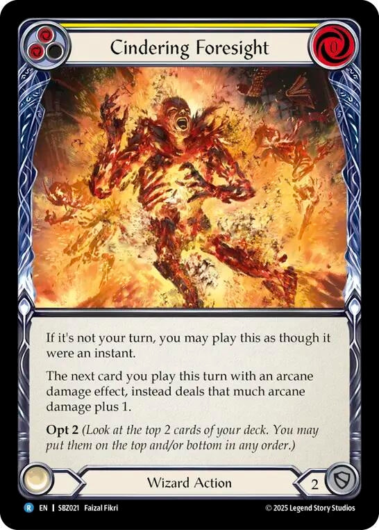 Image for Cindering Foresight (Yellow) (SBZ021) [Silver Age Chapter 3] - Flesh and Blood TCG