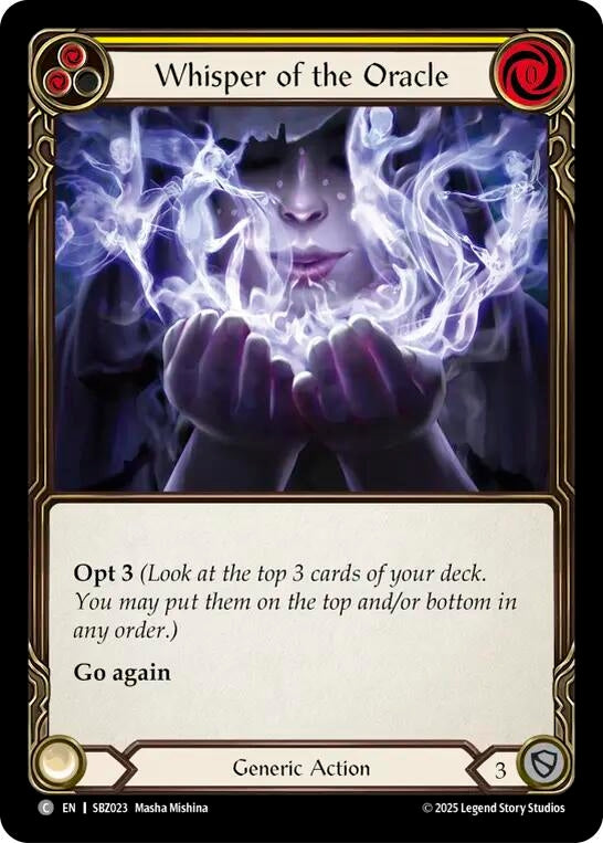 Image for Whisper of the Oracle (Yellow) (SBZ023) [Silver Age Chapter 3] - Flesh and Blood TCG