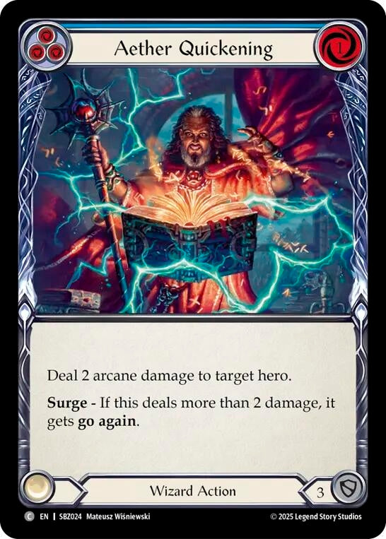 Image for Aether Quickening (Blue) (SBZ024) [Silver Age Chapter 3] - Flesh and Blood TCG