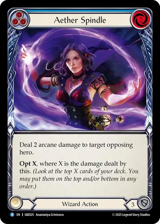 Image for Aether Spindle (Blue) (SBZ025) [Silver Age Chapter 3] - Flesh and Blood TCG