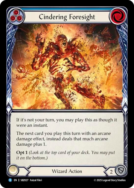 Image for Cindering Foresight (Blue) (SBZ027) [Silver Age Chapter 3] - Flesh and Blood TCG