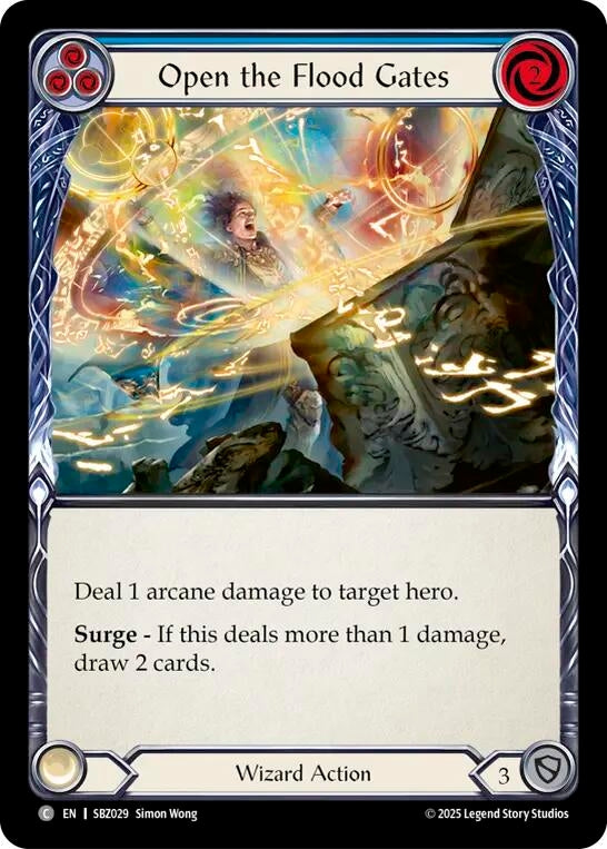 Image for Open the Flood Gates (Blue) (SBZ029) [Silver Age Chapter 3] - Flesh and Blood TCG
