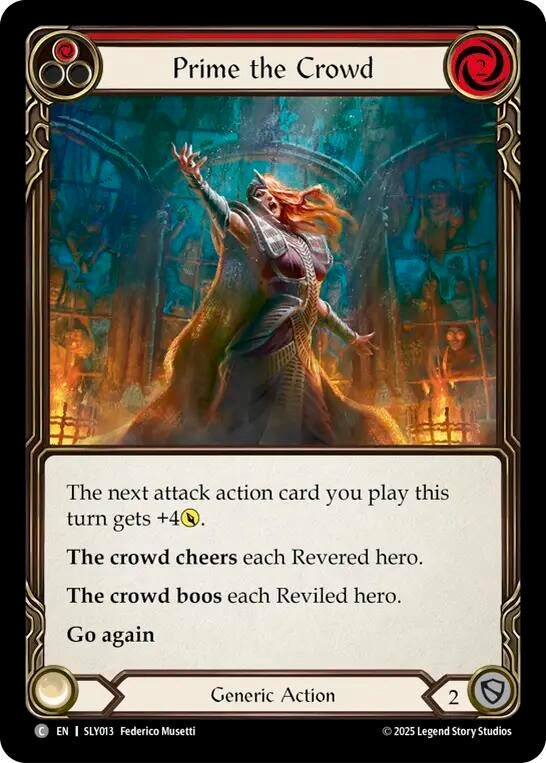 Image for Prime the Crowd (Red) (SLY013) [Silver Age Chapter 3] - Flesh and Blood TCG