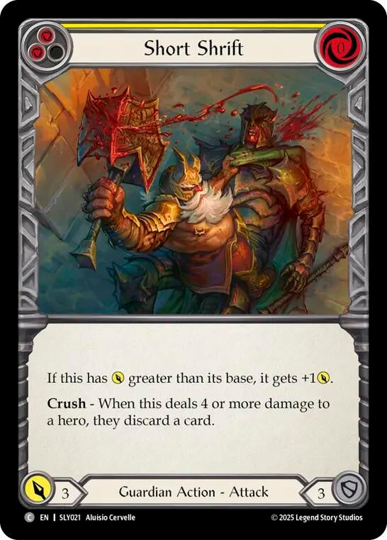Image for Short Shrift (Yellow) (SLY021) [Silver Age Chapter 3] - Flesh and Blood TCG