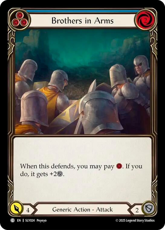 Image for Brothers in Arms (Blue) (SLY024) [Silver Age Chapter 3] - Flesh and Blood TCG
