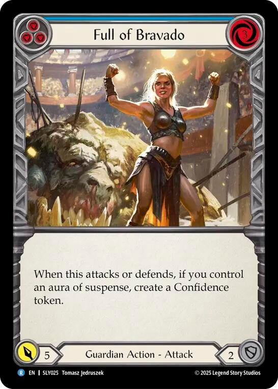 Image for Full of Bravado (Blue) (SLY025) [Silver Age Chapter 3] - Flesh and Blood TCG