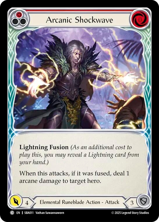 Image for Arcanic Shockwave (Red) (SBA011) [Silver Age Chapter 3] - Flesh and Blood TCG