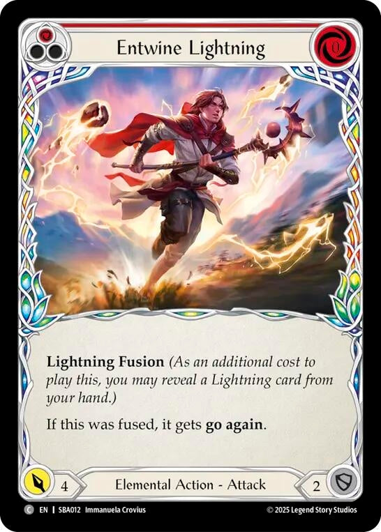 Image for Entwine Lightning (Red) (SBA012) [Silver Age Chapter 3] - Flesh and Blood TCG