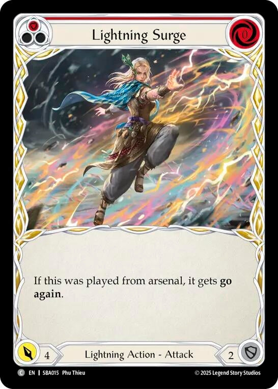 Image for Lightning Surge (Red) (SBA015) [Silver Age Chapter 3] - Flesh and Blood TCG