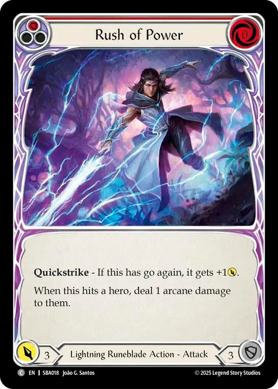 Image for Rush of Power (Red) (SBA018) [Silver Age Chapter 3] - Flesh and Blood TCG