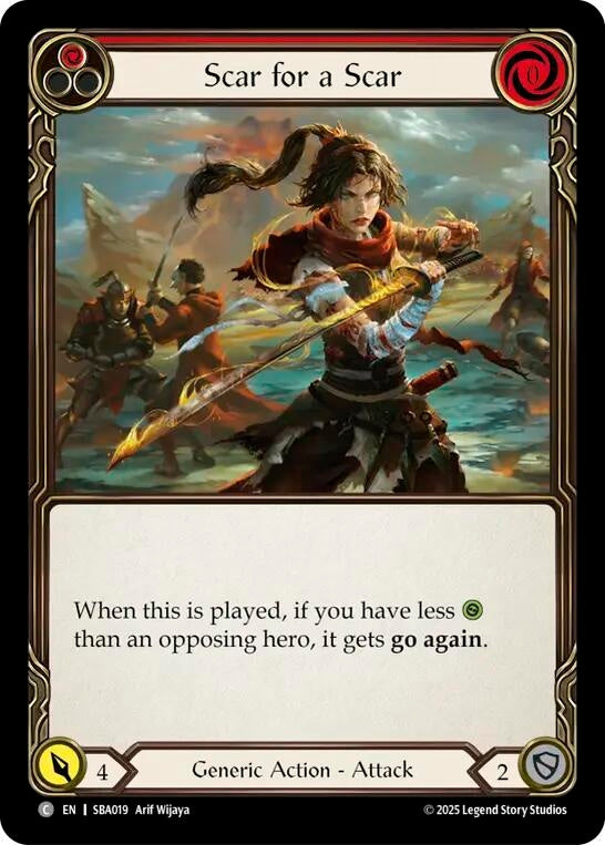 Image for Scar for a Scar (Red) (SBA019) [Silver Age Chapter 3] - Flesh and Blood TCG
