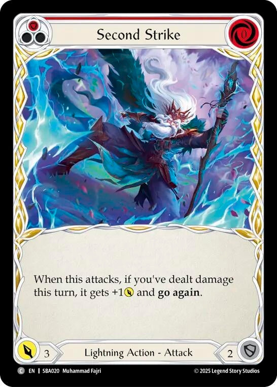 Image for Second Strike (Red) (SBA020) [Silver Age Chapter 3] - Flesh and Blood TCG