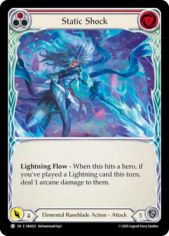 Image for Static Shock (Red) (SBA022) [Silver Age Chapter 3] - Flesh and Blood TCG