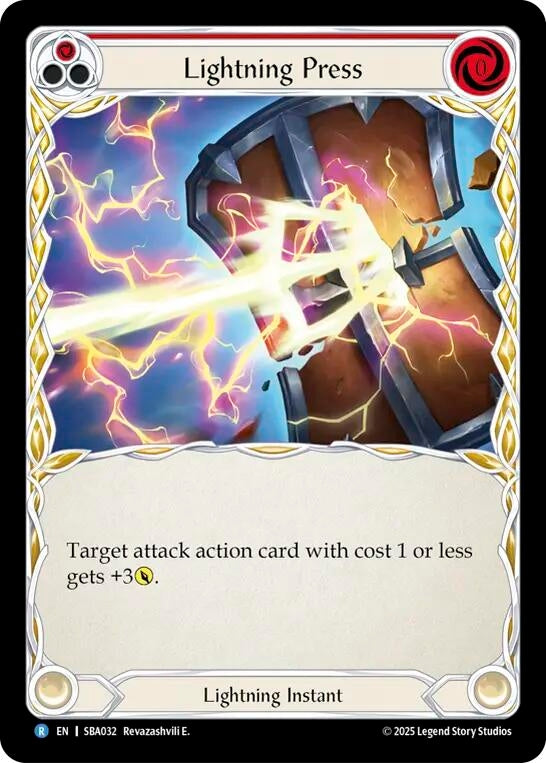 Image for Lightning Press (Red) (SBA032) [Silver Age Chapter 3] - Flesh and Blood TCG