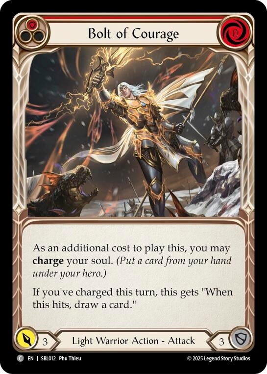 Image for Bolt of Courage (Red) (SBL012) [Silver Age Chapter 3] - Flesh and Blood TCG