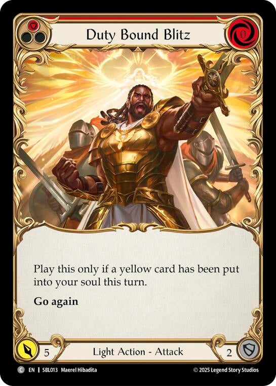 Image for Duty Bound Blitz (Red) (SBL013) [Silver Age Chapter 3] - Flesh and Blood TCG