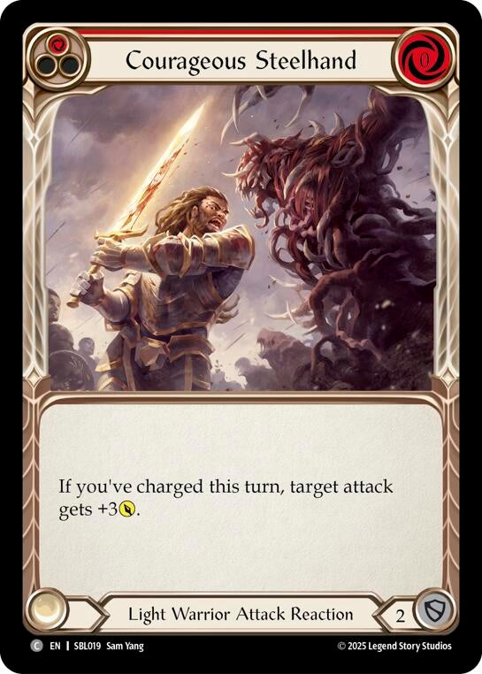 Image for Courageous Steelhand (Red) (SBL019) [Silver Age Chapter 3] - Flesh and Blood TCG