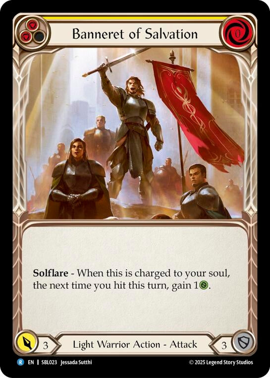 Image for Banneret of Salvation (Yellow) (SBL023) [Silver Age Chapter 3] - Flesh and Blood TCG