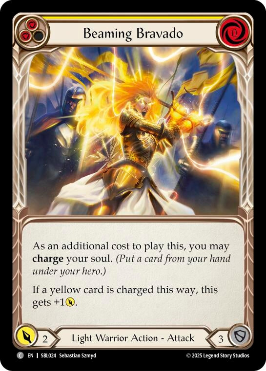 Image for Beaming Bravado (Yellow) (SBL024) [Silver Age Chapter 3] - Flesh and Blood TCG