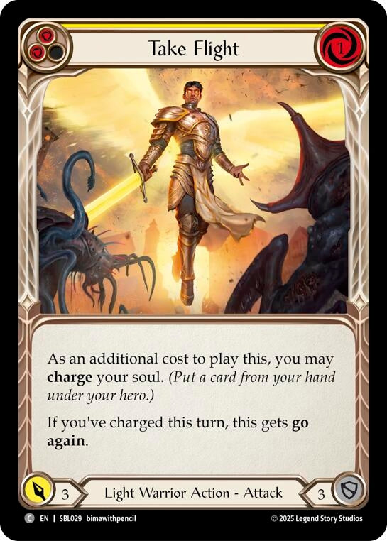 Image for Take Flight (Yellow) (SBL029) [Silver Age Chapter 3] - Flesh and Blood TCG