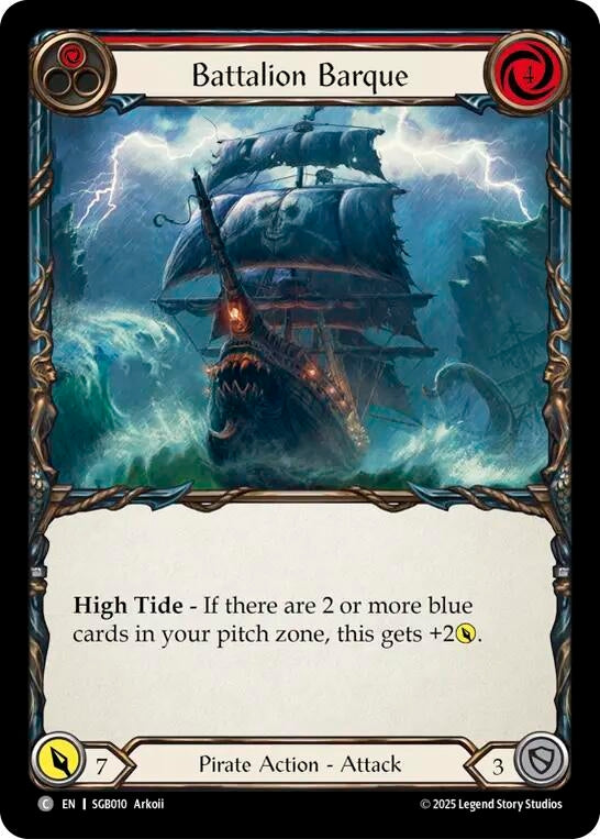 Image for Battalion Barque (Red) (SGB010) [Silver Age Chapter 3] - Flesh and Blood TCG