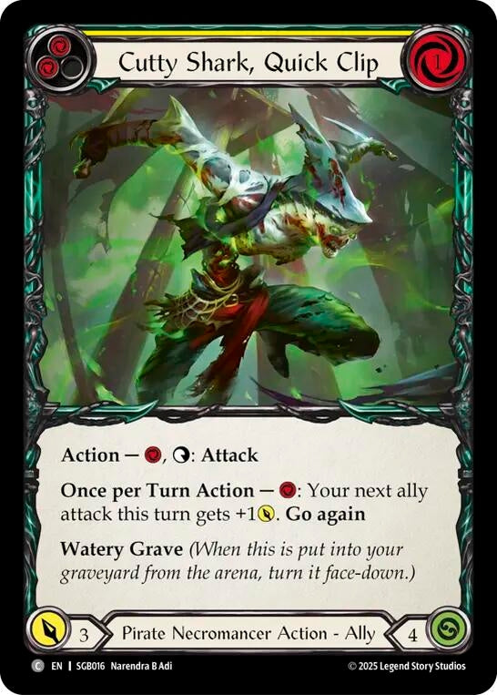 Image for Cutty Shark, Quick Clip (Yellow) (SGB016) [Silver Age Chapter 3] - Flesh and Blood TCG