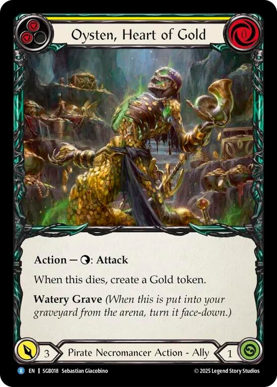 Image for Oysten, Heart of Gold (Yellow) (SGB018) [Silver Age Chapter 3] - Flesh and Blood TCG