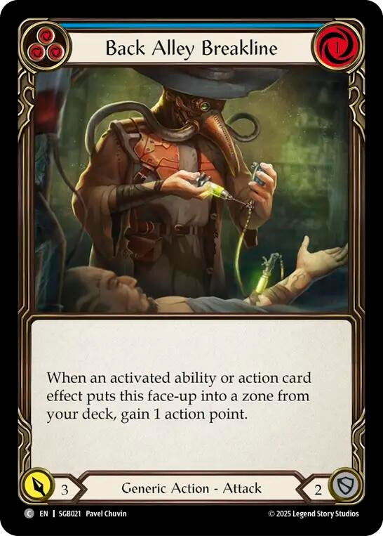 Image for Back Alley Breakline (Blue) (SGB021) [Silver Age Chapter 3] - Flesh and Blood TCG