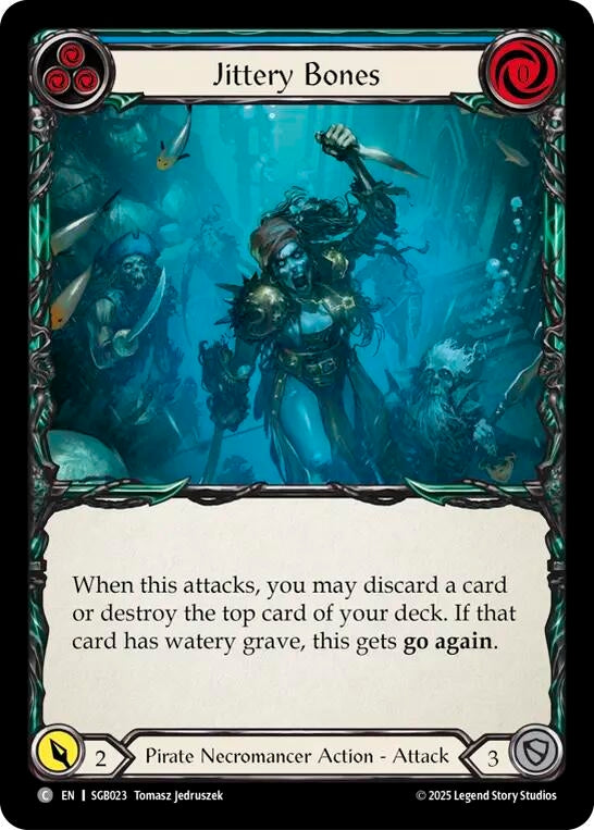 Image for Jittery Bones (Blue) (SGB023) [Silver Age Chapter 3] - Flesh and Blood TCG