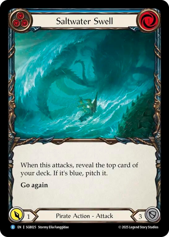 Image for Saltwater Swell (Blue) (SGB025) [Silver Age Chapter 3] - Flesh and Blood TCG