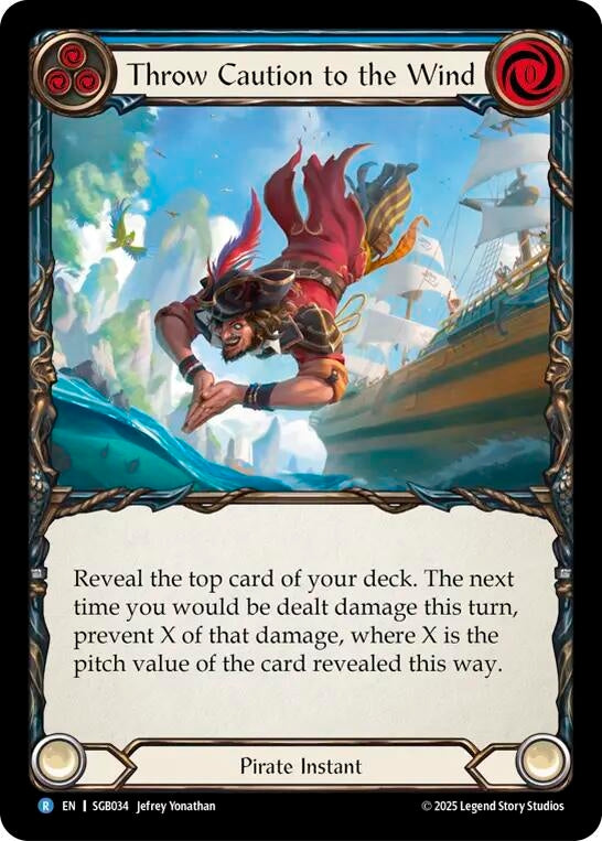 Image for Throw Caution to the Wind (Blue) (SGB034) [Silver Age Chapter 3] - Flesh and Blood TCG
