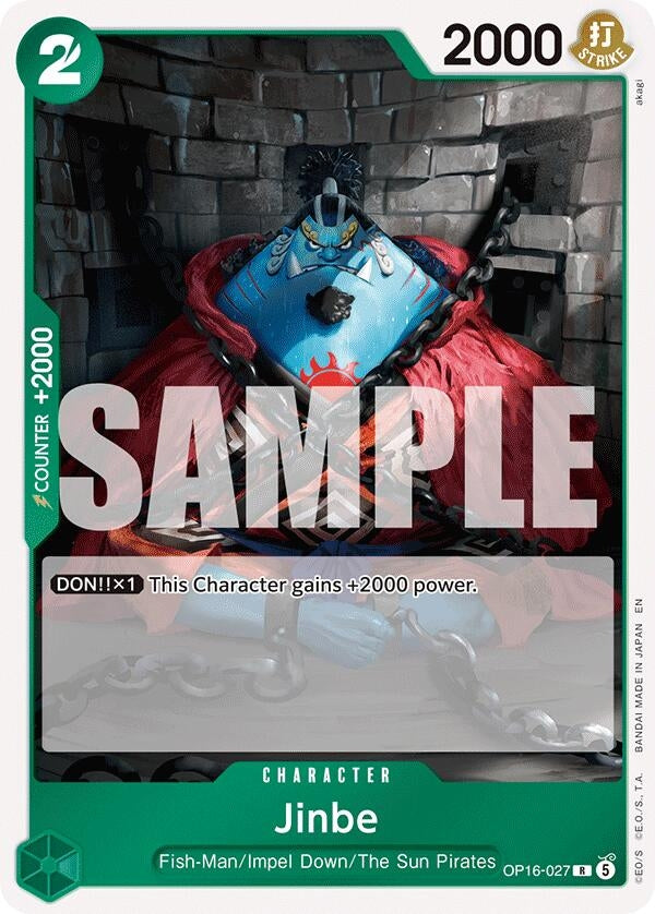 Image for Jinbe (027) (OP16-027) [The Time of Battle] - One Piece Card Game