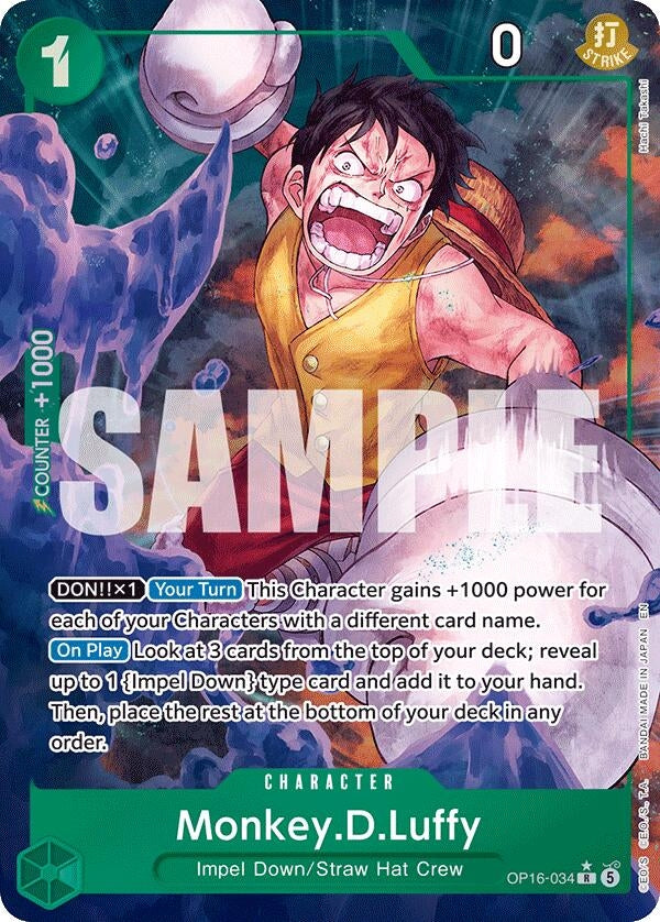 Image for Monkey.D.Luffy (034) (Alternate Art) (OP16-034) [The Time of Battle] - One Piece Card Game