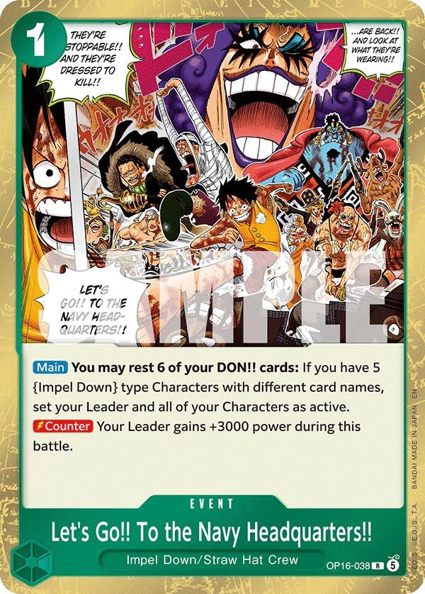 Image for Let's Go!! To the Navy Headquarters.. (OP16-038) [The Time of Battle] - One Piece Card Game