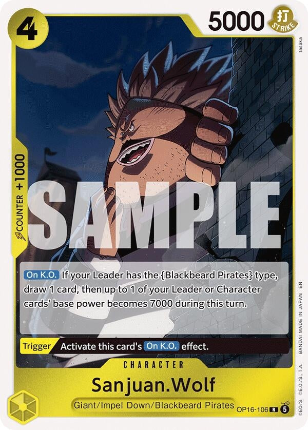 Image for Sanjuan.Wolf (OP16-106) [The Time of Battle] - One Piece Card Game