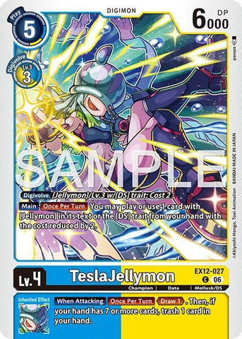 Image for TeslaJellymon (EX12-027 C) [Digital World Shambala] (EX-12) - Digimon Card Game