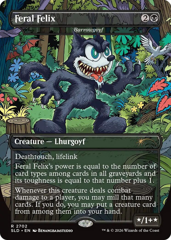 Image for Feral Felix  - Barrowgoyf (2702) [Secret Lair Drop Series] (SLD) - Magic: The Gathering