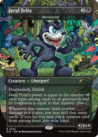 Image for Feral Felix  - Barrowgoyf (2702) [Secret Lair Drop Series] (SLD) - Magic: The Gathering