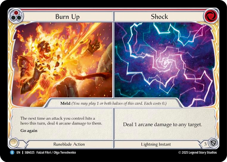 Image for Burn Up // Shock (SBA025) [Silver Age Chapter 3] - Flesh and Blood TCG