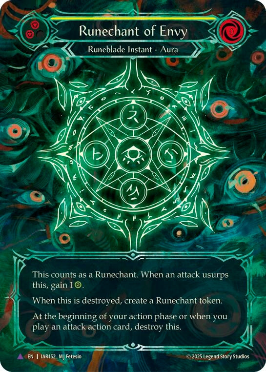 Image for Runechant of Envy (Yellow)(Marvel) (IAR152-MV) [Omens of the Third Age] - Flesh and Blood TCG